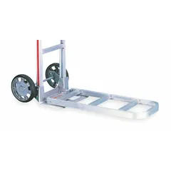 This folding nose plate extension increases the platform length of compatible Magliner hand trucks to support longer or bulkier loads. The beveled edge facilitates loading and unloading. With a 300 lb load capacity, it is suited for transporting items such as large boxes or appliances.