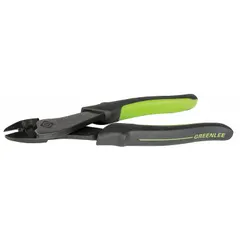 This pliers-style crimper is designed for non-insulated wire connectors and terminals. It accommodates 10 AWG through 22 AWG solid or stranded wire without interchangeable dies. The 9 1/2-inch tool is suited for electrical panel wiring, control cabinets, and general maintenance tasks requiring permanent connections.