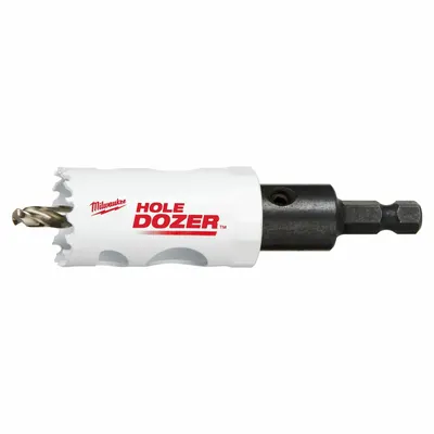 MILWAUKEE Hole Saw: 1 1/8 in Saw Dia., 3/5 Teeth per Inch, 1 5/8 in Max. Cutting Dp - Multi-Material-Cutting Hole Saws with Attached Arbor