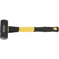 Steel Engineering Hammer: Fiberglass Handle, 4 lb Head Wt, 1 7/8 in Dia, 15 in Overall Lg (MPN 6DWL4)