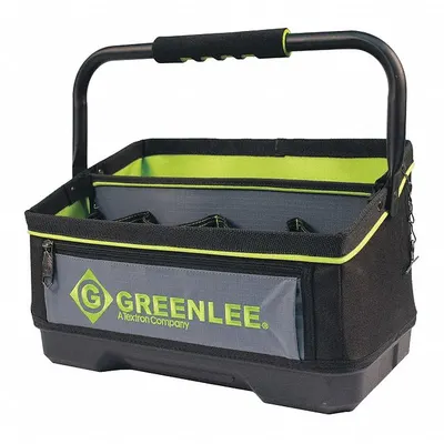 GREENLEE Polyester Tool Tote, Black, 20 Pockets, 0158-25 - Polyester Tool Totes