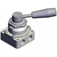 Hand Valve: VH Series, Lever Actuator, 1/4 in BSPP, Panel-Mounted/Side-Ported Body (MPN VH212-F02)