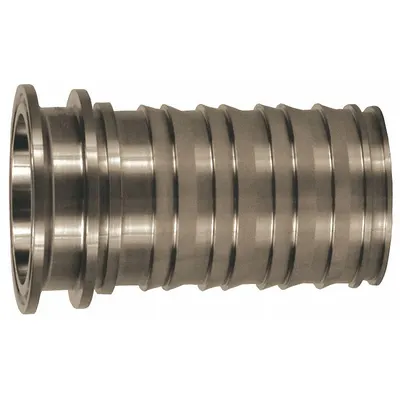 DIXON VALVE & COUPLING Barbed Hose Fitting: For 2 in Hose I.D., Hose Barb x Tri-Clamp - 316 Stainless Steel Multipurpose (Air, Water, Chemical) Rigid Barbed Hose Fittings