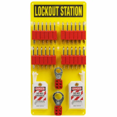 BRADY Lockout Station: 89 Components Included, Lockout Board - General Lockout Stations