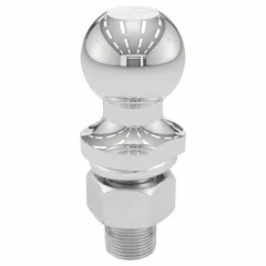 Steel hitch ball with chrome finish, 1 7/8 in diameter, rated for 3,500 lb gross vehicle weight. Suitable for light-duty towing of small boats, utility trailers, and campers with Class I or II hitches.