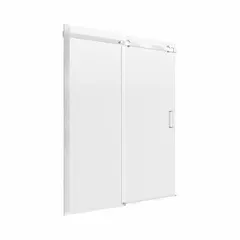 This frameless sliding shower door from FOREMOST is designed for residential or light commercial bathroom enclosures. It fits openings with a minimum width of 58 7/8 inches and a maximum width of 60 inches, with an overall height of 74 inches. The door provides a clean, modern appearance without a frame.