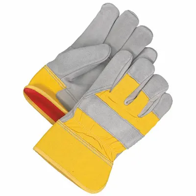 BDG Leather Gloves: Universal, Premium, Work Glove, Cowhide, Wing Thumb, Safety Cuff - Work Gloves