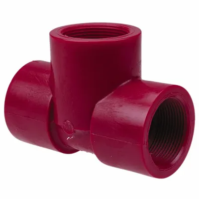 NIBCO Tee Pipe Fitting: Tee, Polyvinylidene, 3/4 in x 3/4 in x 3/4 in Fitting Pipe Size - UV-Resistant Schedule 80 Pipe Fittings