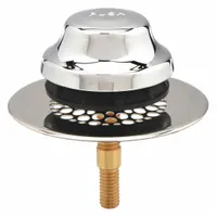 WATCO Drain Stopper: Plastic/Stainless Steel, Chrome-Plated, 2 7/8 in Overall Dia, Toe Touch (MPN 4875N-FA-CP-G-51)