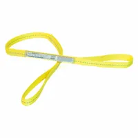 This STREN-FLEX web sling is a Type 3 flat-eye sling made of high-visibility polyester with 1 ply. It features a 10 ft sling length and 8 in eye length for secure lifting and rigging. The wear-resistant tag aids identification during repeated use in industrial material handling applications