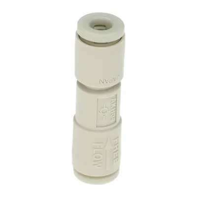SMC Pneumatic Check Valve: Straight, 4 mm Tubing, 4 mm Tubing - Pneumatics