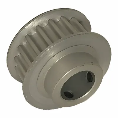 Dayton Timing Pulley: Curvilinear, Fixed, For HTD Timing Belt Section, For 9 mm Belt Wd - HTD Section Fixed-Bore Timing Pulleys with Hub
