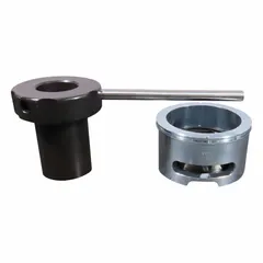 Adapter for use with spring return bolt tensioners, designed for 2-inch stud diameter. Enables connection between tensioner and stud in bolting operations requiring controlled preload. Compatible with BOLTING spring return tensioner model SRTAS040001.
