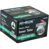 Tire inner tube for use in trailer tires. Compatible with tire size 4.80/4.00-12. Features TR13 valve type. Suitable for replacement or maintenance of pneumatic tires on trailers and similar towed equipment