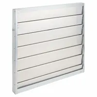 29.75"H-W 4.5"L Aluminum Backdraft Dampr: For 30 in Fan, For 30 in Nominal Duct Dia, Single Panel