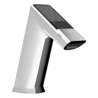 SLOAN Bathroom Sensor Faucet: BASYS, Cast Zinc, Chrome Finish, Single-Post, Solar - Single-Post Sensor Bathroom Faucets