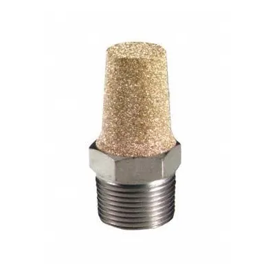 BONOMI MUFFLER BONOMI SBM-4 Pneumatic Exhaust Muffler, 1/2 in NPT, 7/8 in Hex, Bronze, 250 psig - Pneumatic Exhaust Mufflers