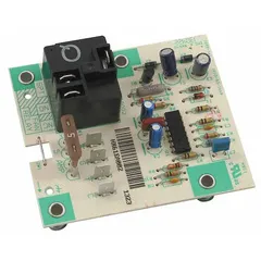 Replacement control board for fan coil units in HVAC systems. Manages fan speed, temperature regulation, and system communication. Compatible with CARRIER model FA4ANC030008AFAA.