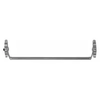 Rim-type exit device with crossbar push-bar style in chrome finish. Designed for doors up to 44 inches wide, providing code-compliant egress in commercial and industrial buildings