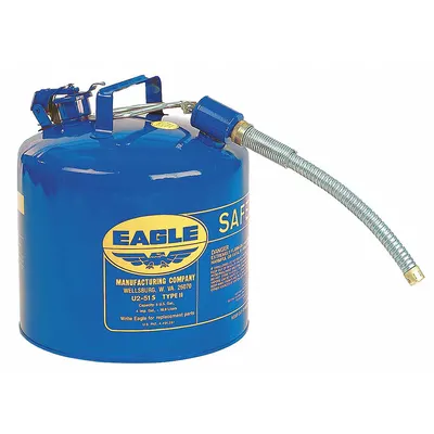 EAGLE Type II Safety Can: For Use With Kerosene, 5 gal Capacity, Includes 7/8 in OD Hose - Kerosene Safety Cans