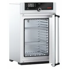 Natural gravity convection oven with 2.7 cu ft capacity (2.61 cu ft volume), 300°C max temperature, and 2,500 W power. Operates on 115V AC with temperature accuracy of ±0.1°C up to 99.9°C and ±0.5°C above 100°C, and uniformity of ±1.8°C. Suitable for drying, heating, and sterilizing samples in laboratory and industrial settings.