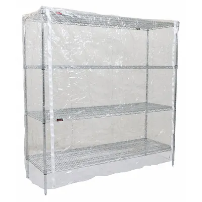 EAGLE GROUP Utility Cart Cover: Clear, Vinyl, Zipper, 36 in Wd, 86 in Ht - Zipper Transparent Vinyl Covers