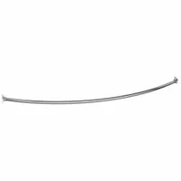 WINGITS Curved Shower Rod: 60 in Overall Wd, Stainless Steel, Polished, Drywall, 6 PK (MPN WOCONPS5NC)