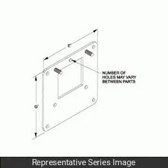 Stainless steel reducer for transitioning between wireway sizes in washdown environments. Width: 4 in; height transitions from 4 in to 6 in; overall height: 7 5/8 in. Maintains corrosion resistance in wet industrial applications.