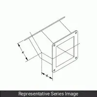 HAMMOND MANUFACTURING Wireway 45 Degree Elbow: 4 in Wd, 4 in Ht, Stainless Steel, Smooth Brushed (MPN 1487C4PSS)