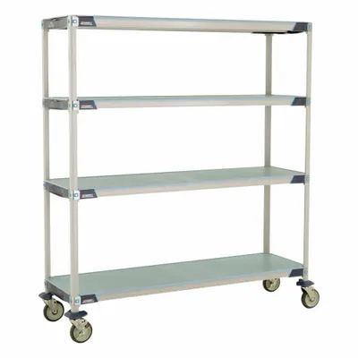 METRO Harsh-Environment Antimicrobial Mobile Plastic Shelving