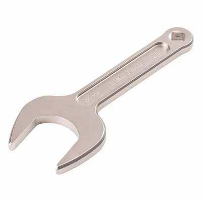 TEKTON Open End Wrench: Chromium Molybdenum Steel, Satin, 36 mm Head Size - Metric, Single End, Open End Wrenches
