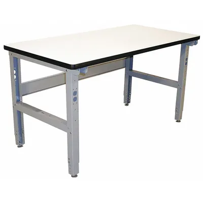 PRO-LINE Workbench: Adj Ht, Laminate, 60 in x 30 in, 850 lb Overall Load Capacity - Open-Base Workstations