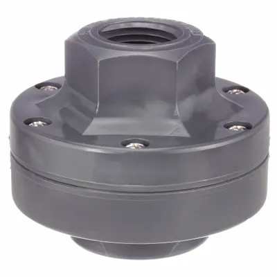 PLAST-O-MATIC Gauge Guard: GGS, For 1/2 in Process, 1/4 in Gauge, Viton Diaphragm, Buna-N O-Ring - Guards for Pressure Gauges