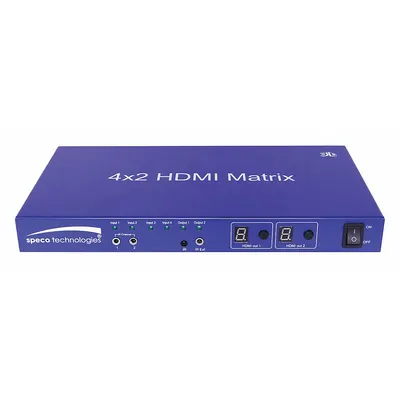 SPECO TECHNOLOGIES HDMI Matrix: HD4MAT, 5 7/8 in Overall Dp, 1 1/4 in Overall Ht, HDMI Matrix - HDMI Matrices