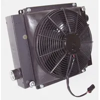 COOL-LINE Forced Air Oil Cooler: 36 hp Heat Removed, 80 gpm Max. Flow, 377 psi Max. Pressure, 12V DC (MPN D36-12)