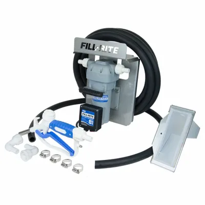 FILL-RITE Electric Drum Pump: 12 V DC, 1/4 hp HP, Polypropylene, 10 gpm Max. Flow Rate - Tote-Mount DEF Dispensing Pump Systems