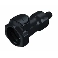 Quick Connection Coupling: Straight, 3/8 in ID Size, Quick-Disconnect Coupler x Barbed, Polysulfone (MPN HFCD17657)