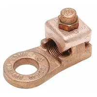 BURNDY Wire Connector: 600 kcmil – 800 kcmil Wire Sizes, 1 in Stud Size, Unplated Copper Lug Body (MPN QDA40)