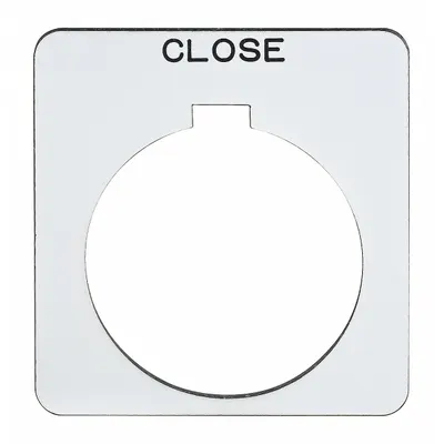 SCHNEIDER Legend Plate: 30 mm Panel Mounting Size, Square - Push-Button Rings & Plates