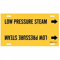 Pipe Marker: Low Pressure Steam, Yellow, Black, Fits 10 to 15 in Pipe O.D., 1 Pipe Markers (MPN 4092-H)