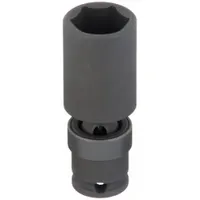 WESTWARD Impact Socket: 1 in Socket Size, 6-Point, Deep, Black Phosphate, Not Tether Capable, SAE (MPN 4LYF4)