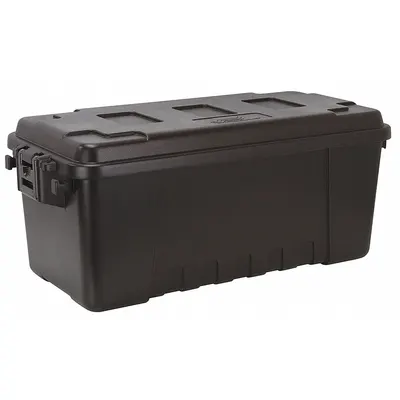 PLANO MOLDING Utility Trunk: 17 gal, 14 1/4 in x 30 in x 12 3/4 in, Black, Plastic - Storage Trunks