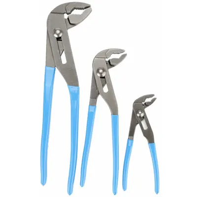 CHANNELLOCK Tongue and Groove Plier Set: V, Self Adjusting - Tongue & Groove Pliers Sets