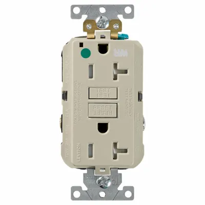 LEVITON GFCI LEVITON GFWT2-HGI Hospital Grade Decorator Duplex GFCI Receptacle - General Purpose Receptacles