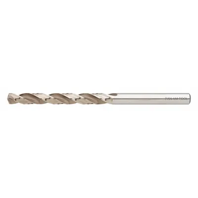 PAN AMERICAN TOOL Double Margin Drill: 1/8", 135° Split Point, Straw/Bronze Cobalt - Precision Cobalt Jobber-Length Drill Bits
