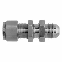 This straight compression fitting is made of stainless steel and features a single-ferrule design. It is clean and bagged for use in applications requiring high cleanliness. The fitting connects 3/8 in OD tubing to 3/8 in OD ports and is compatible with Parker CPI fittings