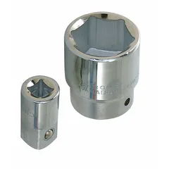 This steel water heater element wrench is designed for installing or removing water heater heating elements. The 2-piece set includes a 3/4 in to 1/2 in drive adapter for use with standard ratchets. Overall length of 17.6 inches and width of 2 inches provide reach and leverage for servicing residential and commercial water heaters.