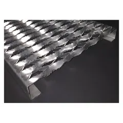 APPROVED VENDOR Ladder Tread Channel, Serrated, Steel, MPN 3251512-12