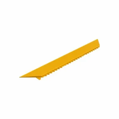 NOTRAX Mat Edging: Ramp Edge, 6 in x 3 ft, NOTRAX M.D.-X Ramp System, Ribbed, Yellow - NoTrax Cushion-Ease Interlocking Mat System