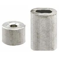 PRIME-LINE Ferrule and Stop: Aluminum, 4 9/16 in Overall Ht, 2 23/32 in Overall Wd, 1 PR (MPN GD 12150)